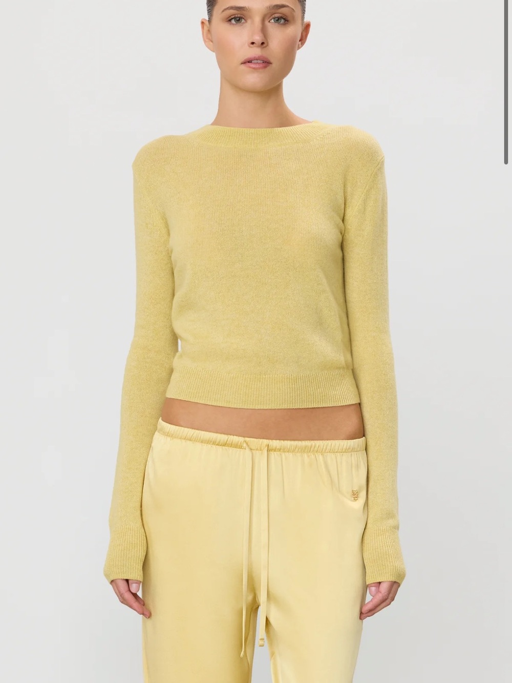 Eterne FRANCIS SWEATER Midweight Cashmere in “butter” size M/L